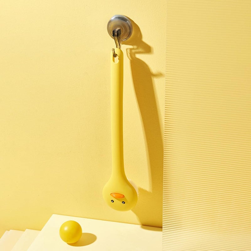 Long Handle Bath Brush with Soft Yellow Bristles, Plastic Back Scrubber for Shower and Body Massage, Exfoliating Bathing Brush for Men and Women - Image 3
