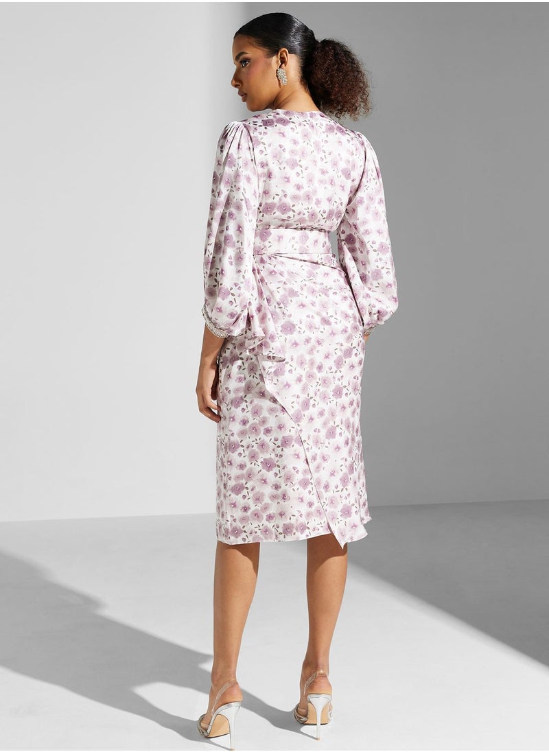 Floral Printed Wrap Dress - pzsku/ZFFB5CD774CB599CC9B8DZ/45/_/1709828355/3d01c67d-2f2e-4610-a663-b37194fc556d