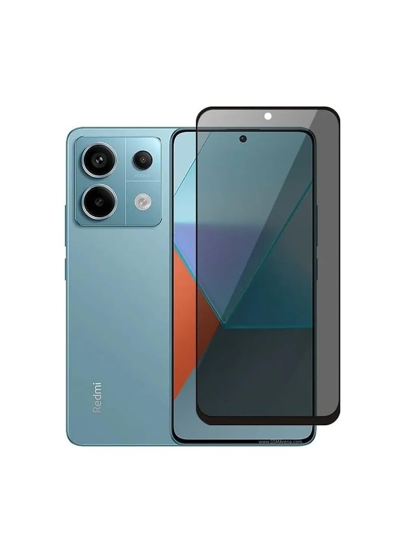 واقي شاشة Xiaomi Redmi Note 13 Pro، زجاج مقسى ثلاثي الأبعاد منحني مضاد للتجسس 9H، غطاء كامل واقي شاشة مضاد لبصمات الأصابع تغطية كاملة لـ Redmi Note 13 Pro 2023 (خصوصية 5D) - Image 1
