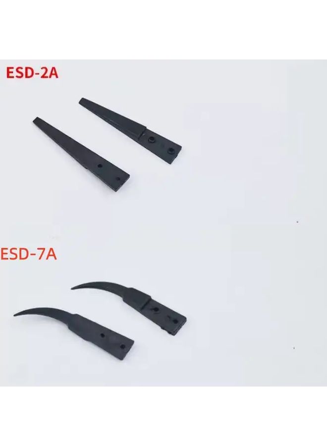 1 ملاقط دقيقة مضادة للكهرباء الساكنة (ESD) مع محولين، وأطراف مضادة للكهرباء الساكنة، وهيكل معدني ثقيل للاستخدام في الإلكترونيات وصناعة المجوهرات والحرف اليدوية، لا تحتاج إلى طاقة، للمحترفين والهواة، موديل ESD 259A - Image 4