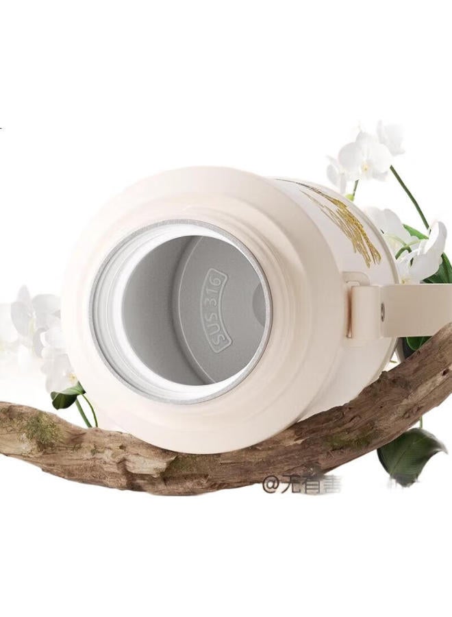 Vanow Insulated Tea Separation Cup For Women New High-Value Ceramic Inner Portable Water Cup Bell Orchid - Image 3