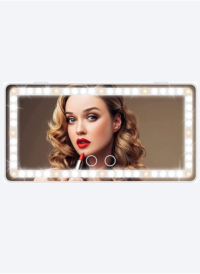 Generic - Car Visor Vanity Mirror With Led Lights, Car Mirror Light Rechargeable Makeup Mirror With 3 Light Modes, Car Visor Mirror, Car Vanity Mirror For Car Truck SUV, black - Image 1