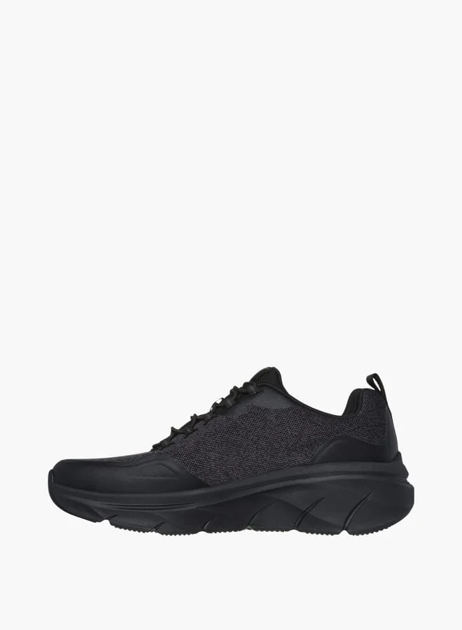 SKECHERS Men's Panelled Sports Shoes with Lace-Up Closure - D LUX WALKER 2.0