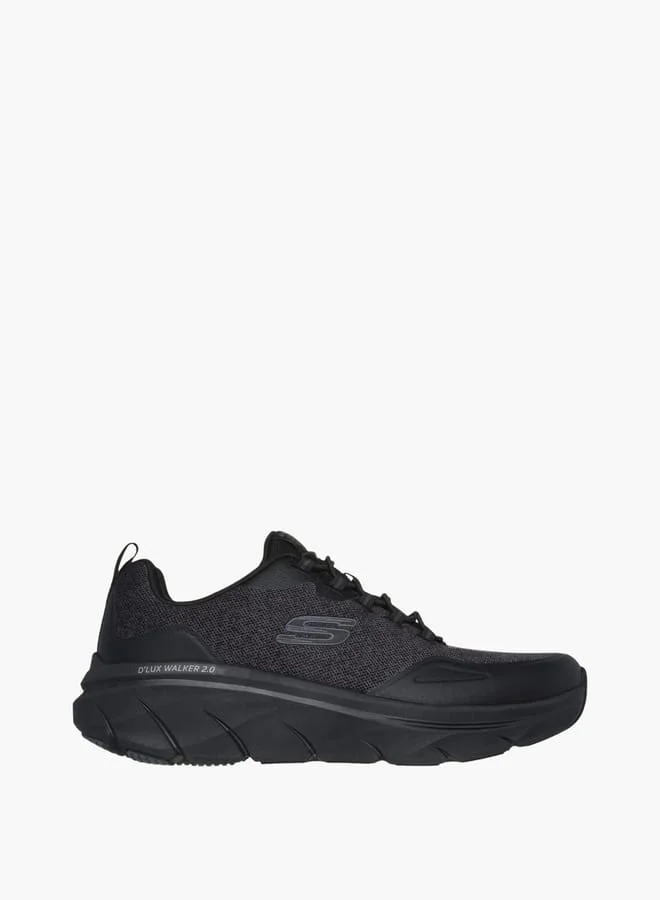 SKECHERS Men's Panelled Sports Shoes with Lace-Up Closure - D LUX WALKER 2.0