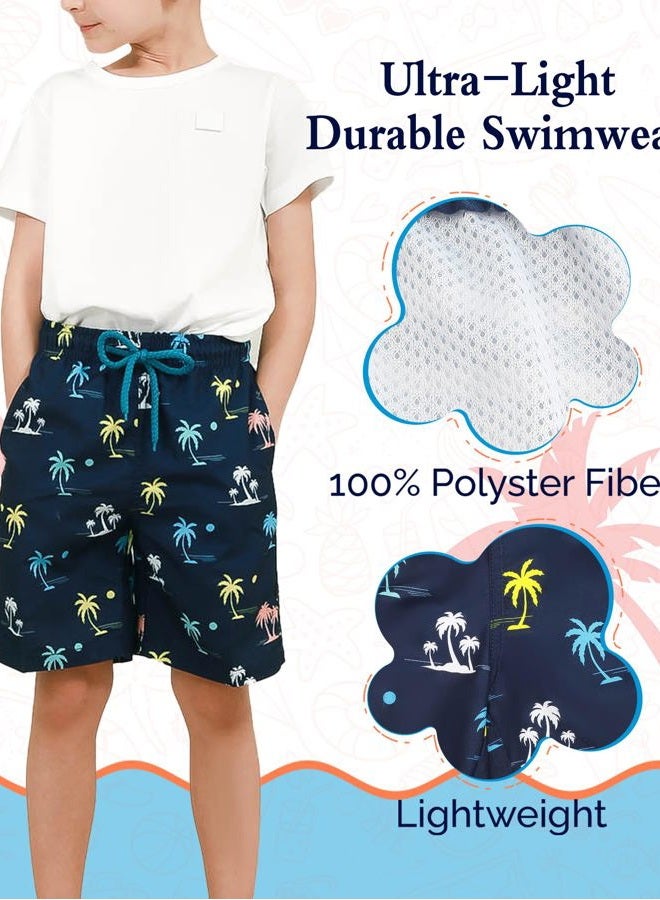 KAILUA SURF شورت سباحة للأولاد سريع الجفاف مع بطانة شبكية، مقاسات 2T-18/20، E5، 10-12 سنة - Image 2