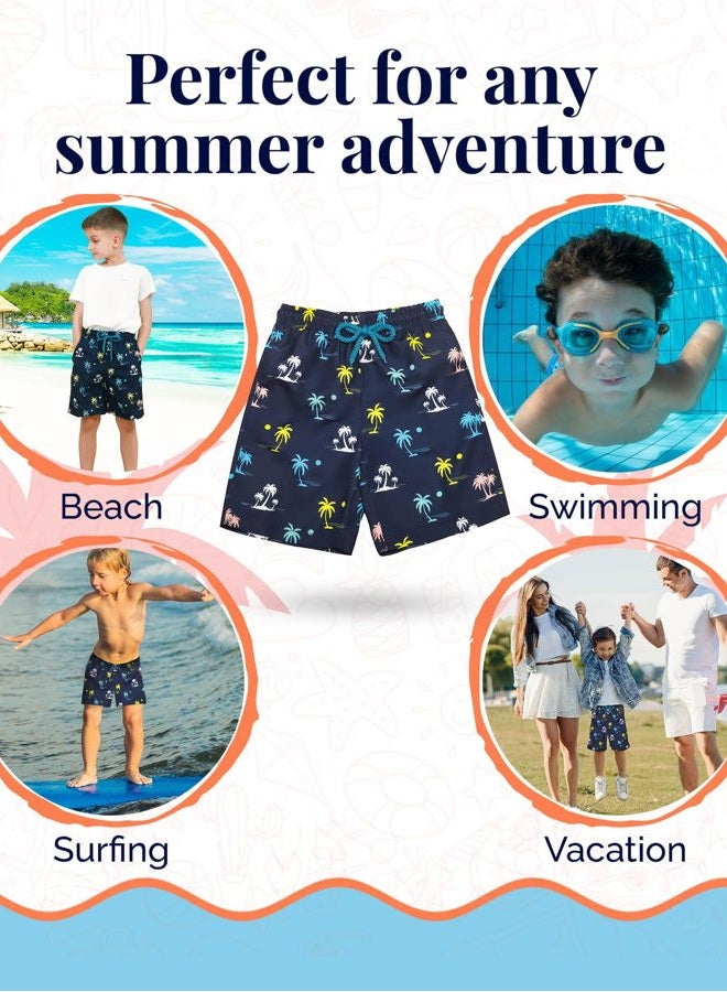KAILUA SURF شورت سباحة للأولاد سريع الجفاف مع بطانة شبكية، مقاسات 2T-18/20، E5، 10-12 سنة - Image 4