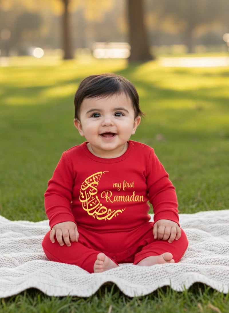 babyqlo Unisex Baby My First Ramadan Cotton Romper - Image 3