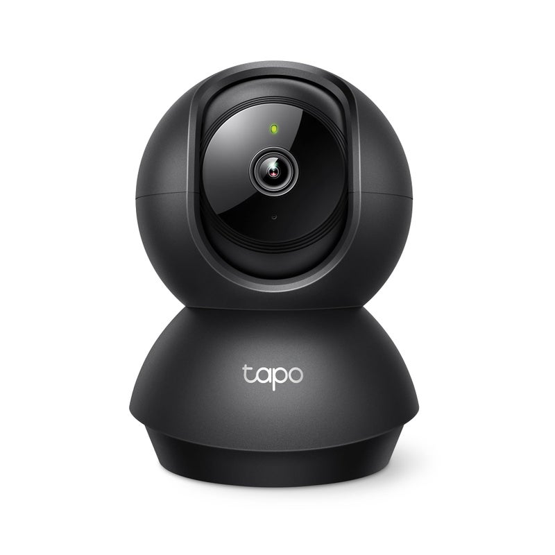 Tapo 1080P Indoor Pan/Tilt Wired Security Camera - Works as a Baby & Pet Monitor, Motion Detection, 2-Way Audio, Siren, Night Vision, Subscription-Free Local Storage or Optional Cloud, Black, C201 - Image 1