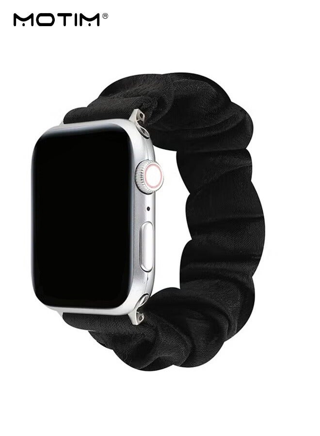 Motim Compatible with Apple Watch Band, Elastic Scrunchy Replacement Strap for iWatch Bands 38mm 40mm 41mm, Stretchy Solo Loop Bands Women Bracelet Strap for iWatch Series 10/9/8/7/6/5/4/3/2/1/SE  - Image 1