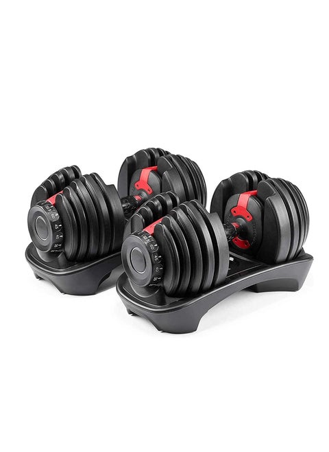 Adjustable Double Dumbbell,Comprehensive Training Equipment for Home Gym, Non-Slip Handle, Rust-Resistant
