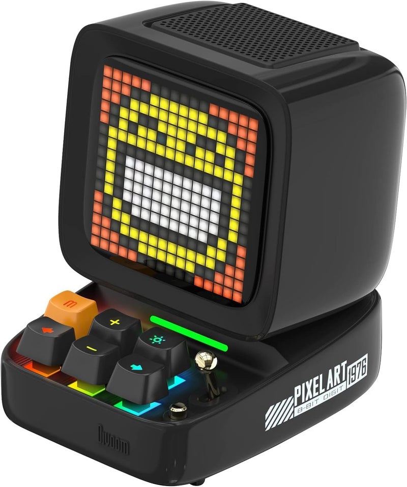 Divoom ACDIVDITBLK Ditoo Pixel Art Portable Bluetooth Speaker with App Controlled 16X16 LED Front Panel Black - Black (Pack of1) - Image 1
