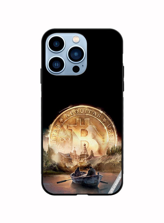 VR CREATIVE Protective Case Cover For Apple iPhone 14 Pro Max River Of Bitcoin Design Multicolour - Image 1