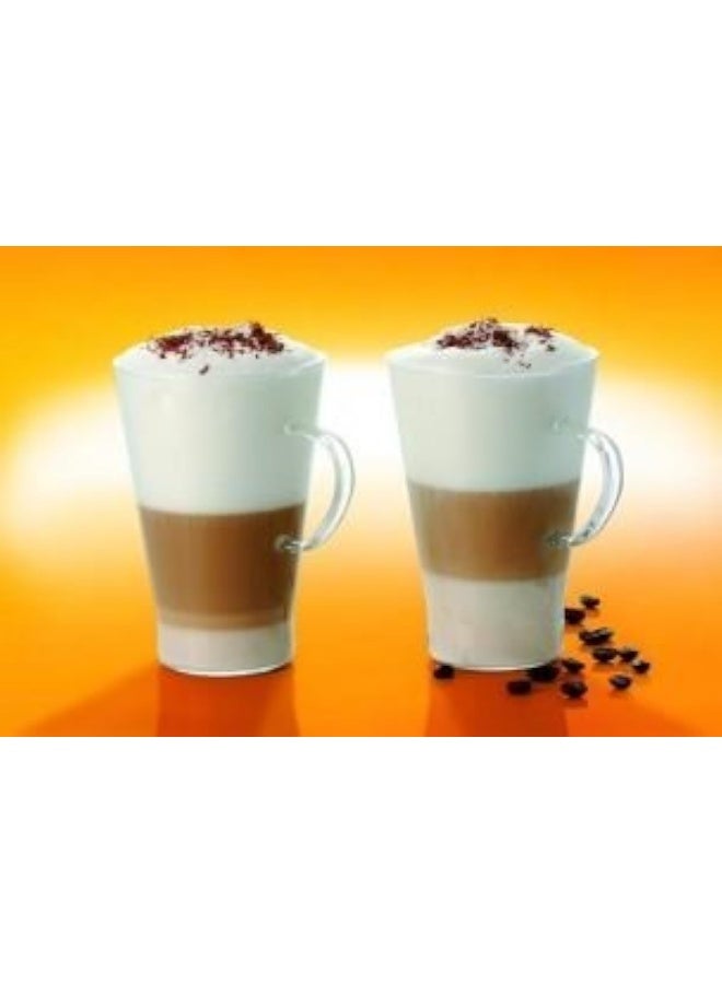 ترميسيل طقم أكواب زجاجية حرارية للقهوة لاتيه مكون من قطعتين بسعة 0.4 لتر مصنوع من زجاج البورسليكات - Image 1