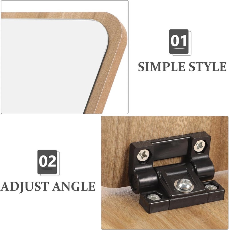 Ciieeo Wooden Swivel Dressing Table Mirror with Stand Decorative Tabletop Mirror for Women for Dressing Table - Image 3