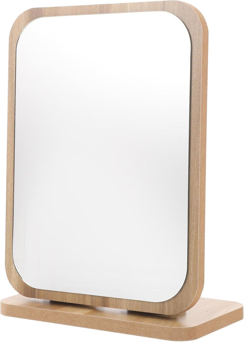 Ciieeo Wooden Swivel Dressing Table Mirror with Stand Decorative Tabletop Mirror for Women for Dressing Table - Image 1