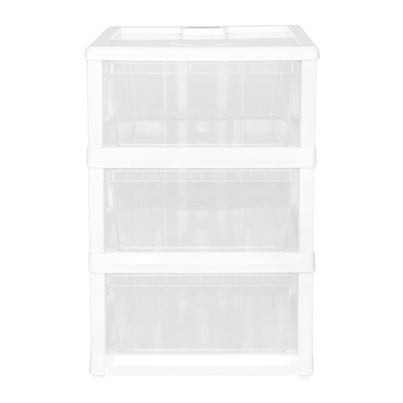 Cutting Edge Essentials Multipurpose Modular 3 Layer Plastic Drawer Storage Organizer Chest for HomeKitchenOfficeSchoolBeauty SalonHospitals Transparent Small - Image 5