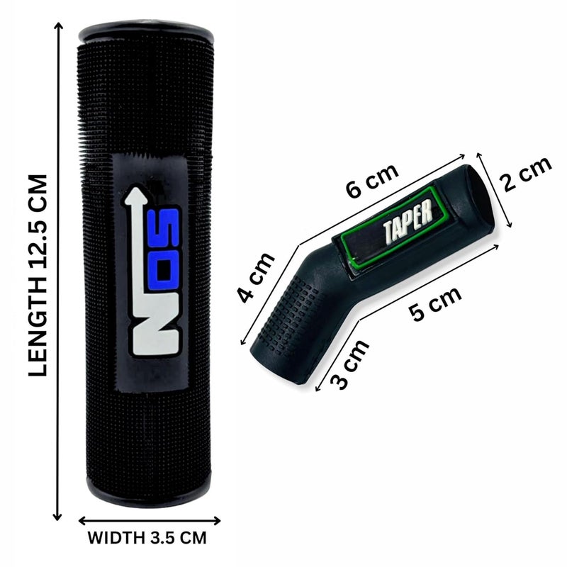 ZENITH Universal Scooty, Motorcycle Soft Rubber Handle Grip Cover & Gear Shift Cover Combo Comfort for Honda Activa,Yamaha, Bajaj, Hero (NO BLUE + GEAR SHIFT COVER 2PC) - Image 2