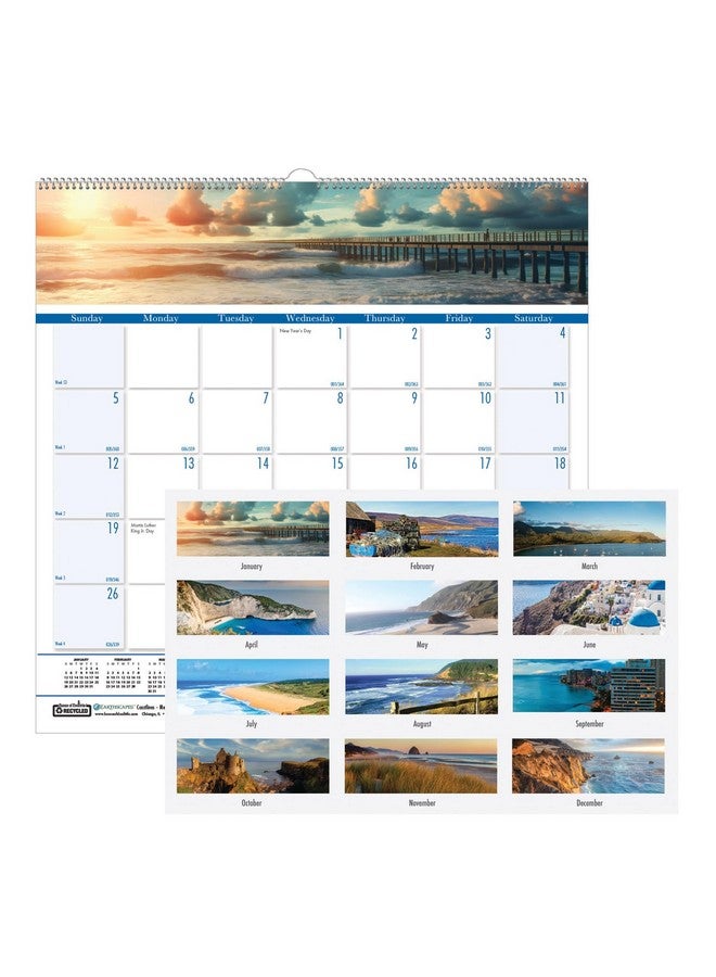 House of Doolittle 2025 Monthly Wall Calendar, Earthscapes Coastlines, 12 x 12 Inches, January - December (HOD328-25) - Image 3