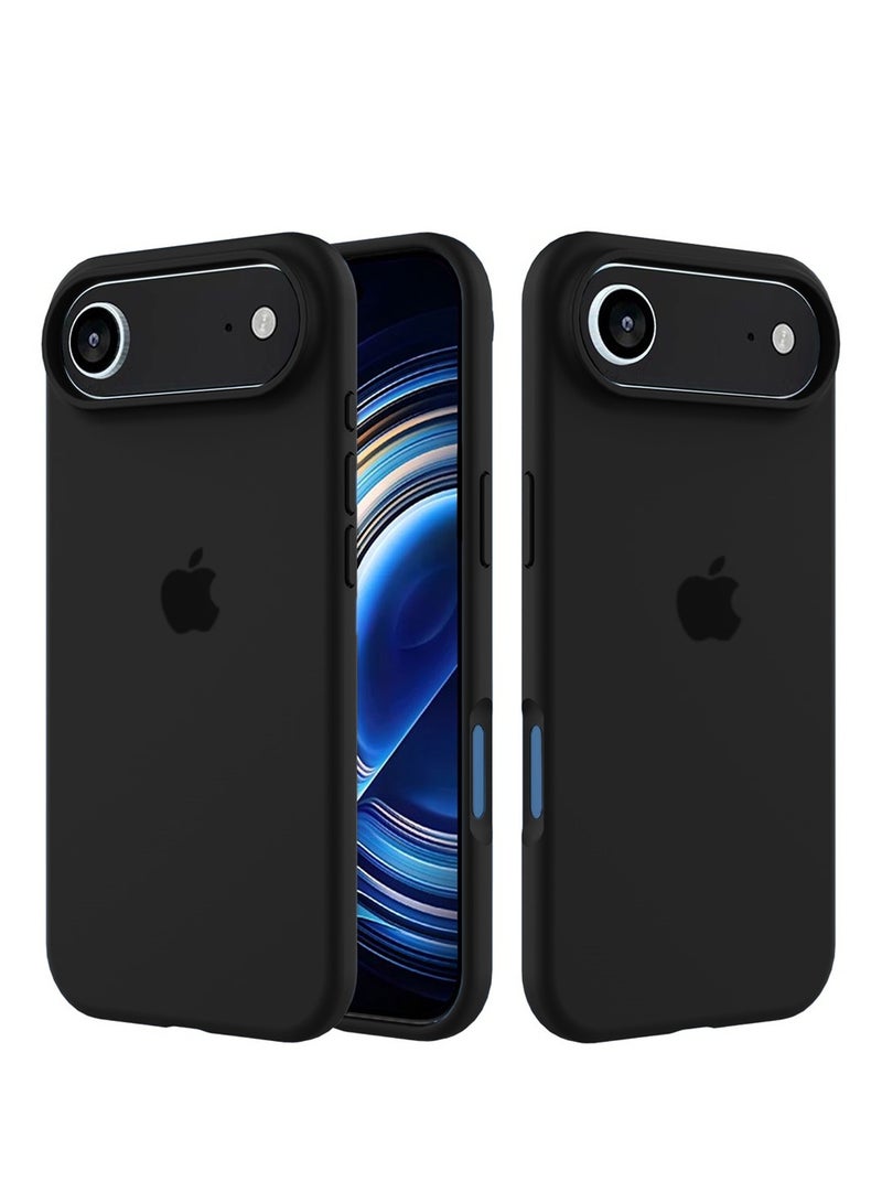 Wtech Apple iPhone Air 5G 2025 Luxury Premium Quality Liquid Silicone Case Cover (MCRPSN) - Black - Image 1