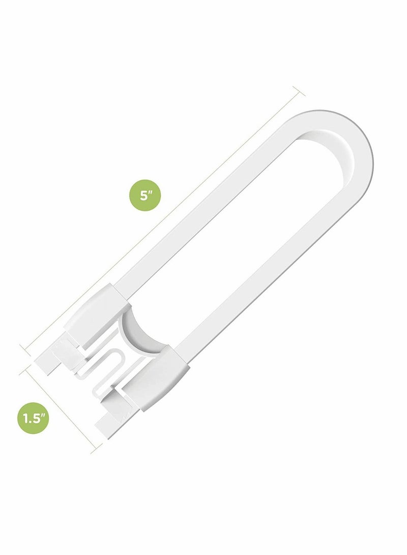 Cabinet Handle Locks, Multi Purpose Child Safety Lock Best for Baby Proofing Strong ABS Free Plastic Knob Cover Proof Latches (8 Pack) - Image 5