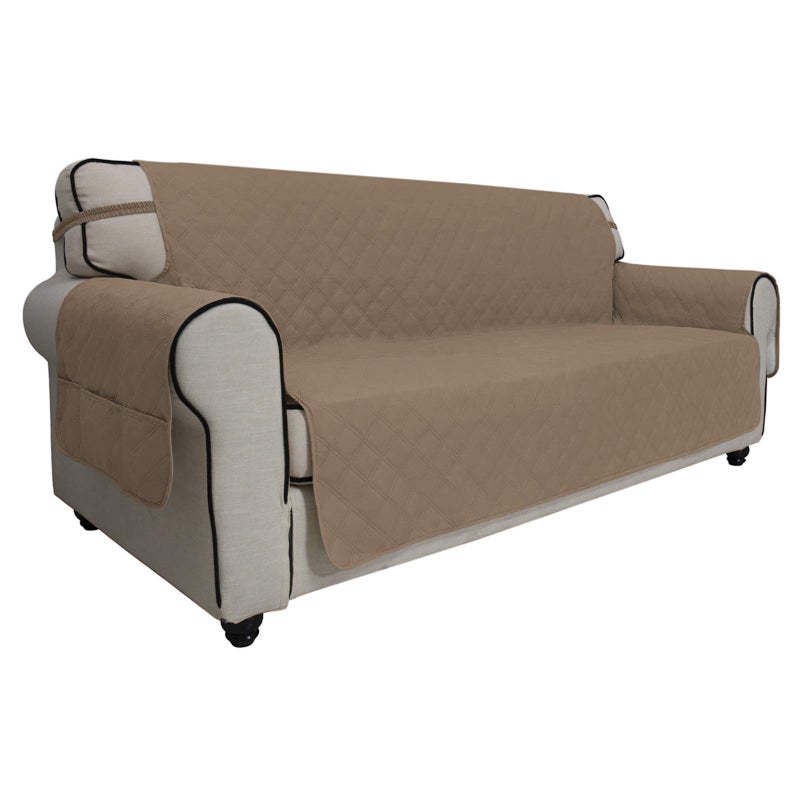 Easy-Going EasyGoing Sofa Slipcover Waterproof Couch Cover for 3 Cushion Couch Sofa Cover Furniture Protector Cover Pets Covers Washable NonSlip Fabric Pets Kids Children Dog Cat Sofa Camel