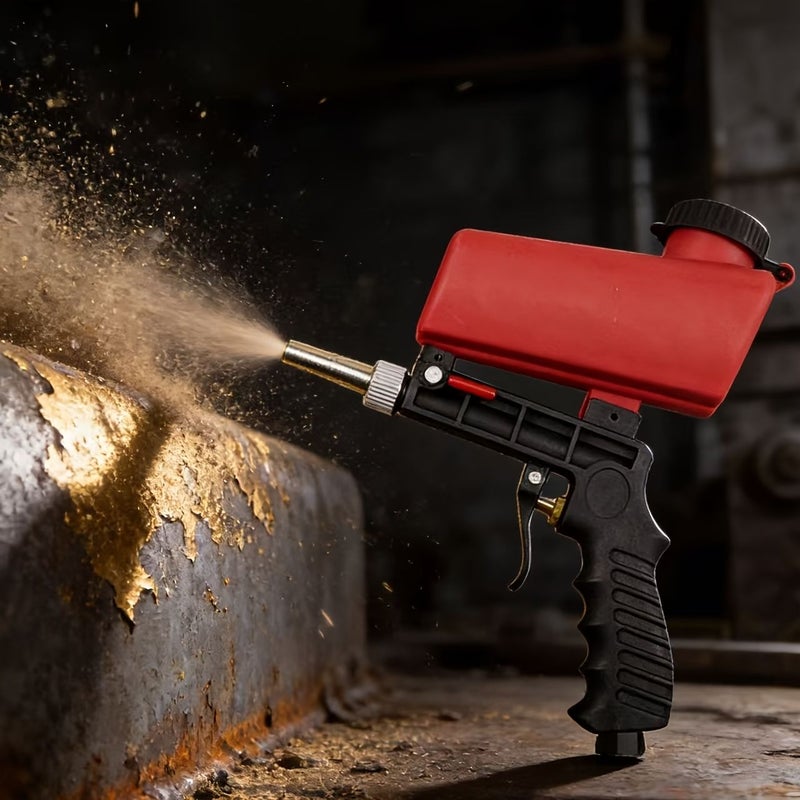 90PSI Adjustable Pneumatic Sandblaster Portable With Non Slip Grip Gravity Feed 1pc - Image 1