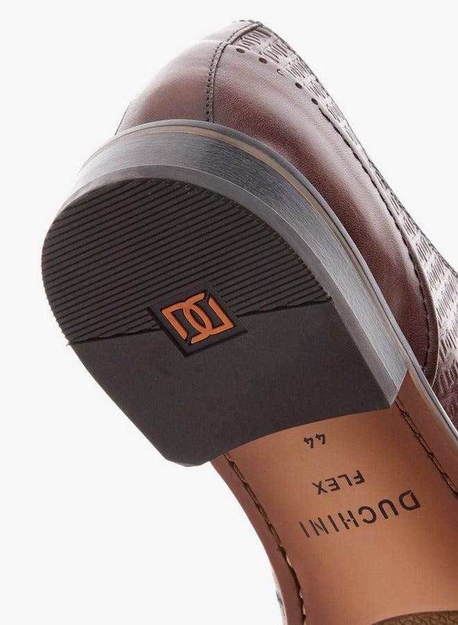 DUCHINI Men's Textured Derby Shoes with Lace-Up Closure - Image 5