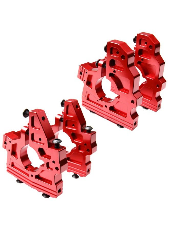 GTBRacing CNC Aluminum Front & Rear Metal Center Diff Differential Bracket Set for 1/5 RC Car Losi DBXL DBXL-E 1.0/2.0 MTXL Upgrade Part (Front+Rear Red) - Image 2