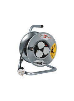 Brennenstuhl 3-Way Galvanized Steel Drum Cable Reel Black and Silver 20 m 1198033  - Image 3