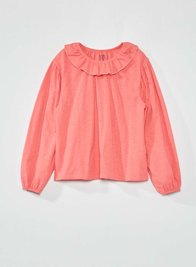 Kiabi Girl T-Shirt With Little Ruffled Collar - Image 1
