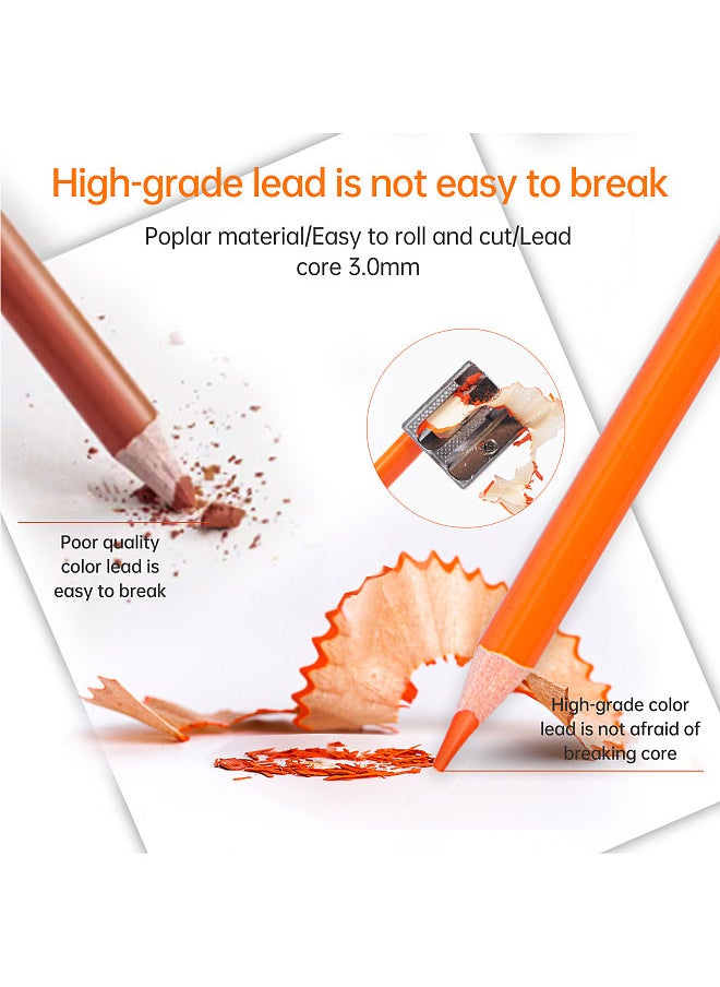 H&B 120 Colored Pencils Pre-Sharpened Color Sketch Pencils Art Supplies Bold 3mm Core with Storage Case  - Image 4