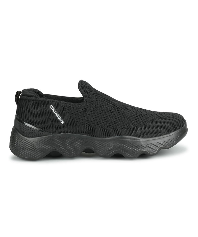 Columbus MASSAGER-01 Sports Shoes - Running Shoes|Walking Shoes| Training & Gym Shoe | Outdoors Shoe for Men (Black & Silver),UK-8 - Image 4