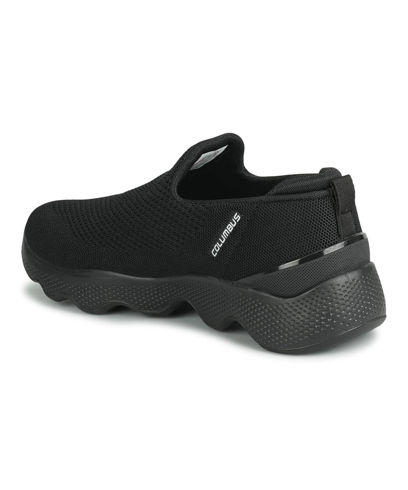 Columbus MASSAGER-01 Sports Shoes - Running Shoes|Walking Shoes| Training & Gym Shoe | Outdoors Shoe for Men (Black & Silver),UK-8 - Image 5