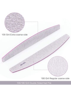Oasisgalore 10 PCS Nail File (100/180 Grit), Nail Styling Tools for Home and Salon Use  - Image 2