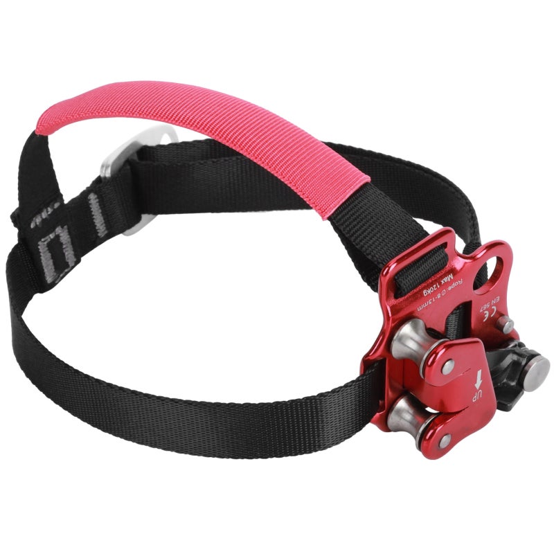 CAMNAL Aviation Aluminum Left Right Foot Outdoor Rock Climbing Mountaineering Foot Ascender Riser Anti Drop Protector Equipment Accessory(Right Foot Riser Red ) - Image 3