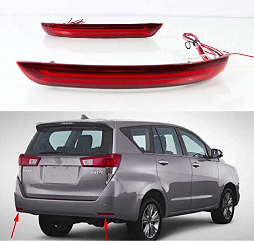 AUTOXYGEN Car Rear Bumper LED DRL_2 Matrix Reflector Light With Scan,Parking, Brake And Running Indicator For Innova crysta (Red, Pack of 2) - Image 4