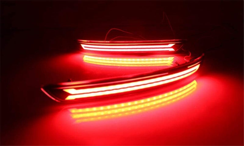 AUTOXYGEN Car Rear Bumper LED DRL_2 Matrix Reflector Light With Scan,Parking, Brake And Running Indicator For Innova crysta (Red, Pack of 2) - Image 3
