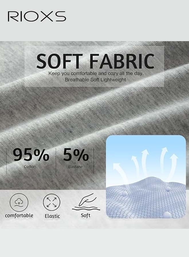 RIOXS 4 Pack Men's Boxer Briefs, Breathable Cotton Underwear, No Riding Up Boxer Briefs with Comfortable Waistband and No Fly 3D Pouch Briefs for Men, Seamless Mens Underwear, Flexible Cozy Briefs for Sports and Daily Wear - Image 2