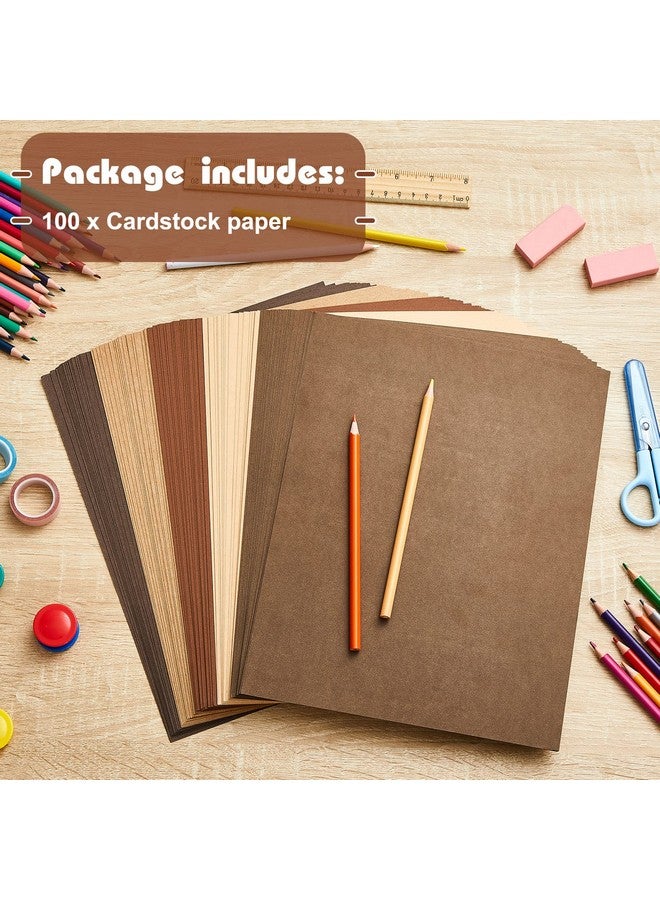Sinmoe 100 Sheets 5 Shades Cardstock Paper 8.5 X 11 Inches 180Gsm Solid Core Printer Paper For Scrapbooking Diy Arts Crafts Making School Office Home Supplies(Brown Series) - Image 3