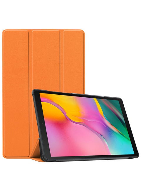 HUAWEI MatePad SE 10.4 Protective Case Solid Color Tri-fold Caster Tablet Protective Case-Color:Orange Color-Applicable Model:Huawei MediaPad T3 8.0