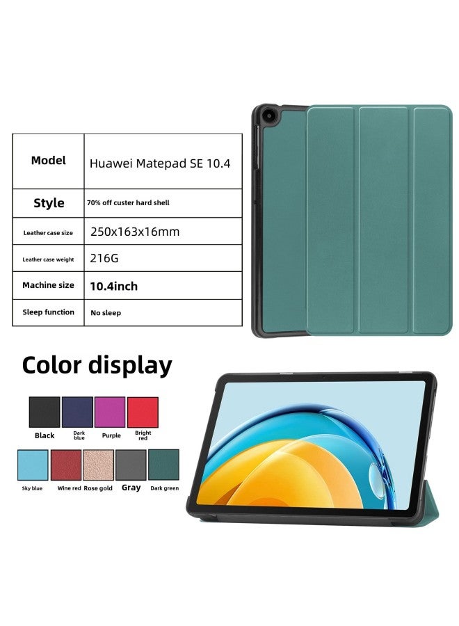 HUAWEI MatePad SE 10.4 Protective Case Solid Color Tri-fold Caster Tablet Protective Case-Color:Orange Color-Applicable Model:Huawei MediaPad T3 8.0