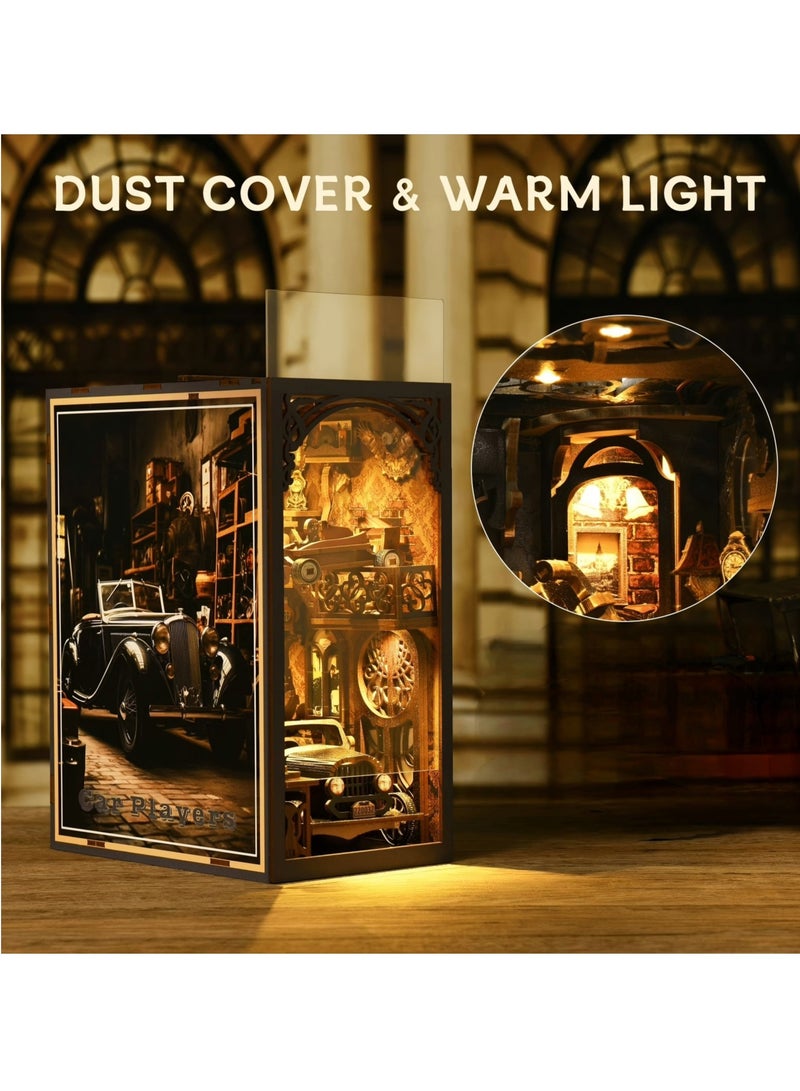 Car Museum DIY Bookend Cottage, Handmade Mini Car Models, Micro - sized House Assembly Building Block Toys, Ideal Gift, DIY Book nook Kit - Image 4