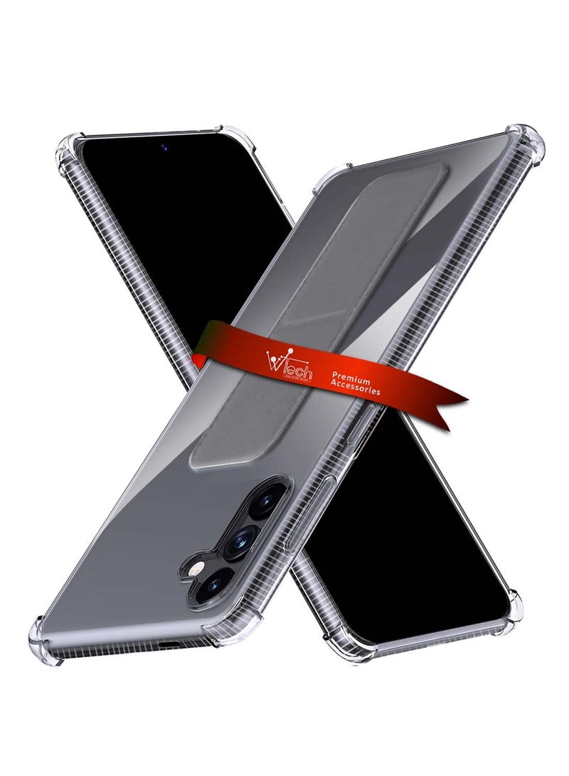 Wtech Samsung Galaxy S25 plus 2025 TPU Hand Grip Air Pillow Case Cover - Clear/Grey - Image 1