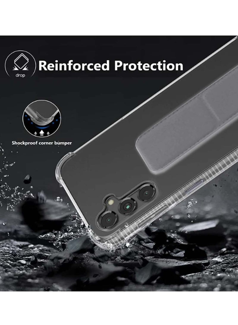 Wtech Samsung Galaxy S25 plus 2025 TPU Hand Grip Air Pillow Case Cover - Clear/Grey - Image 4