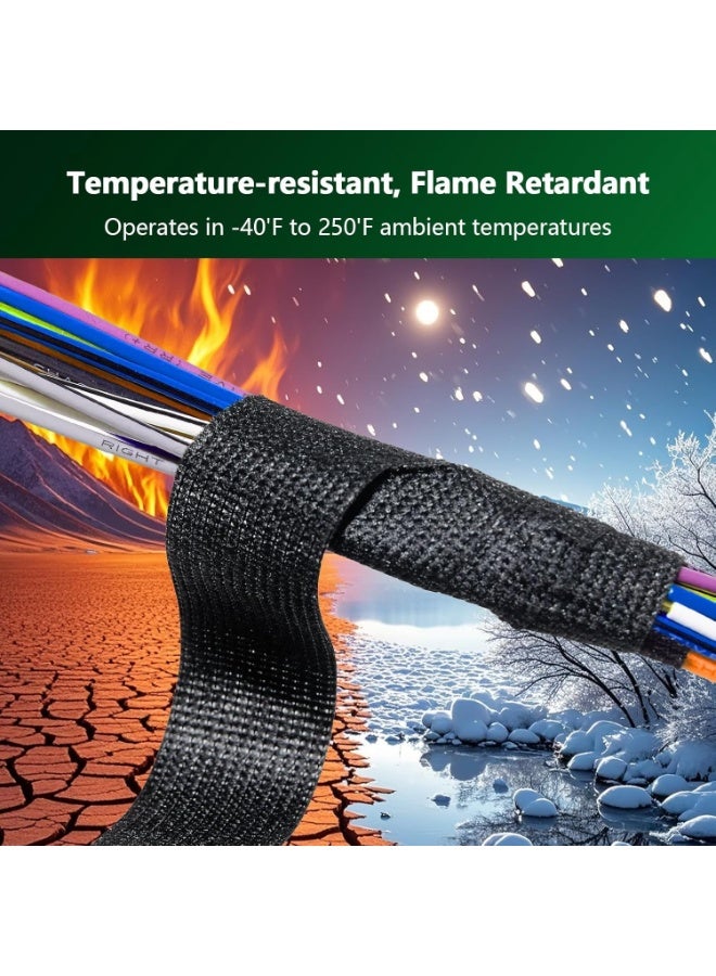 SYOSI Wire Harness Tape, Self-Adhesive Fabric Tapes, High Temp Electrical Tape for Engine Harness Wrap, Noise Damping, and Insulation Protection, Automotive (2 Rolls, 50 Feet) - Image 4