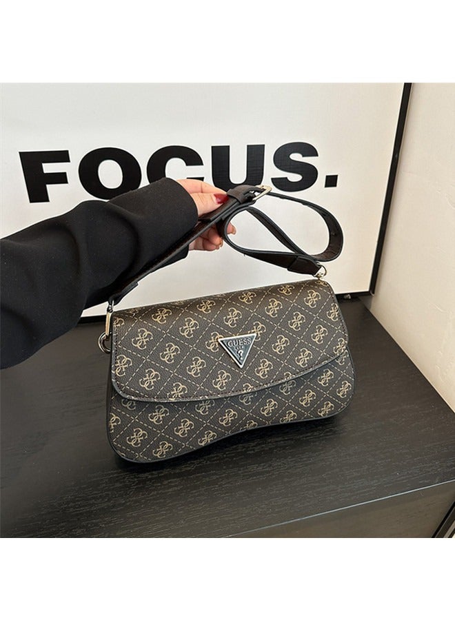 Guess Jeans fashion printed triangle logo women's zipper shoulder bag handbag 28cm*16cm*5cm  - Image 3
