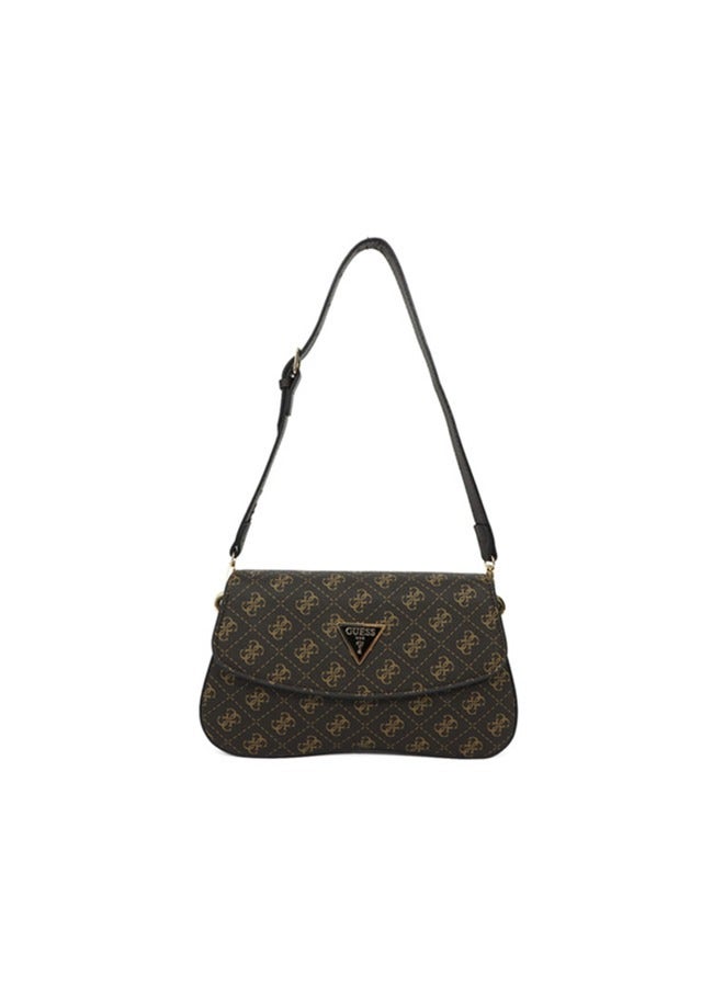 Guess Jeans fashion printed triangle logo women's zipper shoulder bag handbag 28cm*16cm*5cm  - Image 1