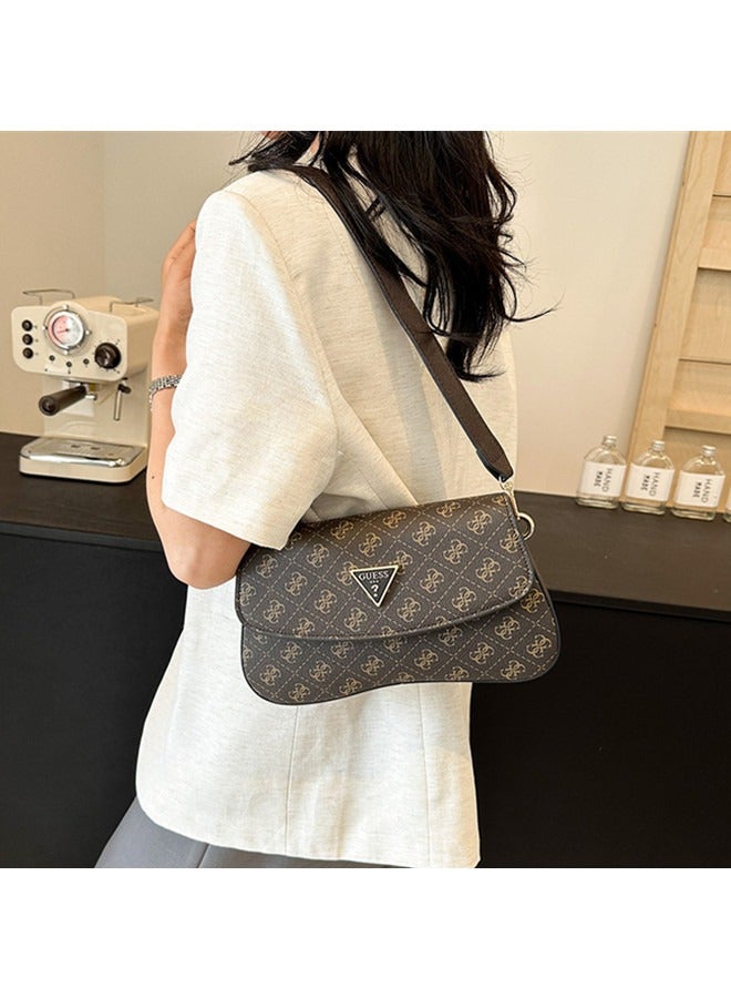 Guess Jeans fashion printed triangle logo women's zipper shoulder bag handbag 28cm*16cm*5cm  - Image 2