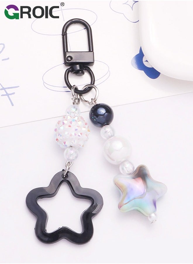 GROIC 7 PCS Mini Star Phone Charms, Star Key Chains for Car Keys Star Keychain Accessories, Cell Phone Charms Accessories for Phone Bag Keychain Airpods Camera Pendants Backpack Decor  - Image 2