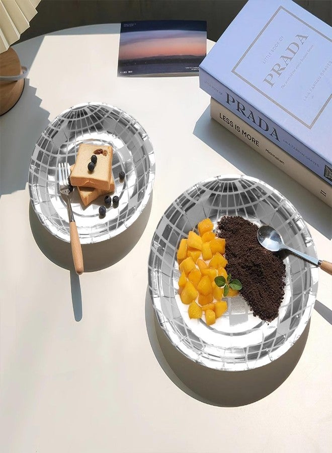 FunisFun Disco Plates 25P Disposable Disco Ball Plates for 70s Disco Party Decorations Wedding Birthday Bachelorette Party 7" - Image 5